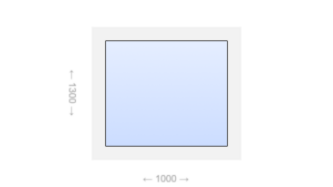 Глухое пластиковое окно 1000x1300