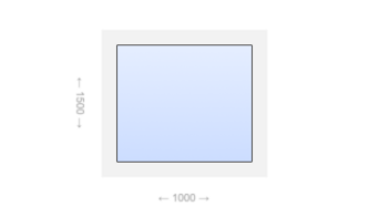 Глухое пластиковое окно 1000x1500