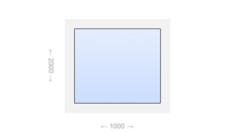 Глухое пластиковое окно 1000x2000