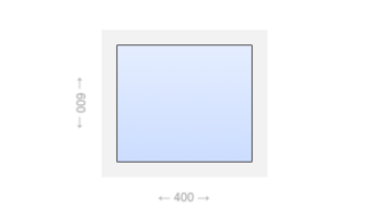 Глухое пластиковое окно 400x600