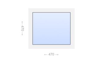 Глухое пластиковое окно 470x470