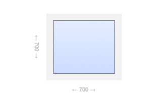 Глухое пластиковое окно 700x700