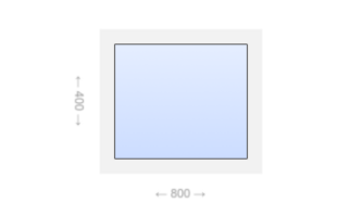 Глухое пластиковое окно 800x400