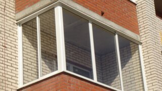 Остекление балконов и лоджий Г-образный