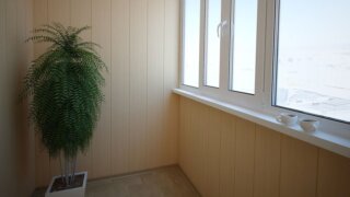 Отделка балкона панелями ПВХ