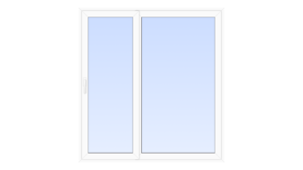 Пластиковая раздвижная дверь 2200x1900 2СН