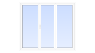 Пластиковая раздвижная дверь 2600x2200 3СН