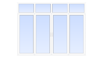 Пластиковая раздвижная дверь 4000x2000 4С1