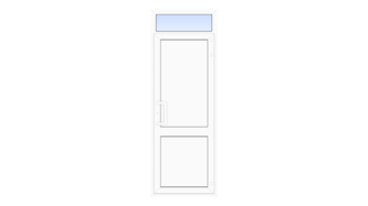 ПВХ входная одностворчатая глухая дверь с фрамугой 1000x2300 купить ...