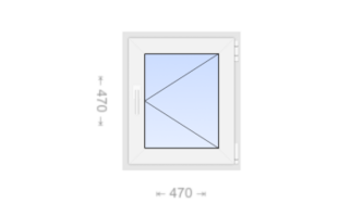 Поворотное пластиковое окно 470x470